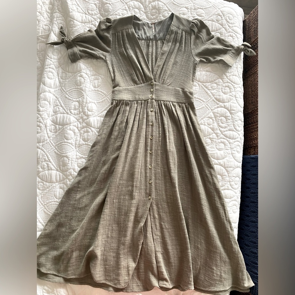 Free People MIDI Linen Dress